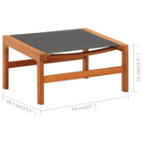 Garden Chair with Footrest Solid Eucalyptus Wood and Textilene 48700