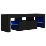 ZNTS TV Cabinet with LED Lights Black 120x35x40 cm 804347