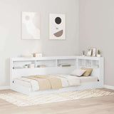 Storage Headboard with Shelf White 90 cm Engineered Wood 3335517
