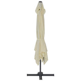 Cantilever Garden Parasol Sand Polyester with PA Coating 44632