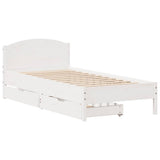 Bed Frame without Mattress White 90x200 cm Solid Wood Pine 3301846