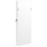 Mirror Jewellery Cabinet with LED Lights Wall Mounted White 353244