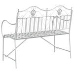 Garden Bench White 104 x 54 x 93cm Steel 42008118