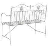 Garden Bench White 104 x 54 x 93cm Steel 42008118