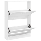 Shoe Cabinet White 59x17x81 cm Engineered Wood 342534