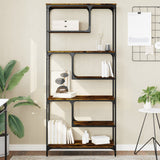 Bookcase Smoked Oak 81x36x176 cm Engineered Wood 836225