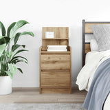 Bedside Cabinet with 2 Drawers Artisan Oak 38x34x80 cm 861371
