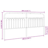 Metal Replace Headboard White 200 cm 376687