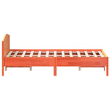 Bed Frame without Mattress Wax Brown 140x200 cm Solid Wood Pine 842597