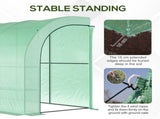 Walk-In Lean to Greenhouse with Windows and Zippered Doors, 2 Tiers 6 Wired Shelves 300L x 150W x T3398P318835