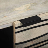 Coffee Table Beige and Black 100 x 54 x 40 cm Solid Acacia wood 4017984