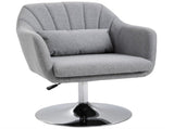 Swivel Linen Fabric Accent Chair for Living Room Contemporary Vanity Armchair with Adjustable Height T3398P344141