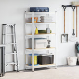 5-Layer Heavy-duty Shelf Silver Steel&Engineered Wood 4016958