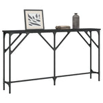 ZNTS Console Table Black 140x23x75 cm Engineered Wood 837772