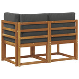 Outdoor Middle and Corner Sofa 2 Piece Natural and Anthracite 900471