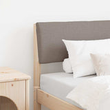 Upholstered Headboard Taupe 80 cm Solid Pine Wood 879147