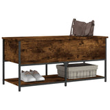 Storage Bench Smoked Oak 100x42.5x47 cm Engineered Wood 839025