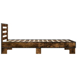 Bed Frame without Mattress Smoked Oak 90x190 cm Single 846086