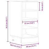Bottom Cabinet Riga Brown Oak 40x44.5x81.5 cm Engineered Wood 854208