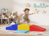 Soft Play 4-piece Climb and Crawl Foam Toddler Stairs and Ramp Colorful Children's Educational T3398P348562