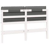 Upholstered Headboard White and Light Grey 120 cm 880027