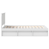 Bed Frame with Headboard White 100 x 200 cm Solid Pine Wood 3411046