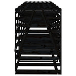 Quadruple Wheelie Bin Storage Black Solid Wood Pine 3157701