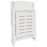 Sun Lounger White Plastic Standard Sun Lounger Size Foldable 364705