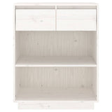 Console Cabinet White 60x34x75 cm Solid Wood Pine 813835