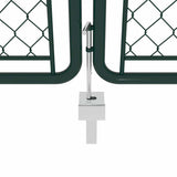 144416 Garden Gate Steel 400x125 cm Green