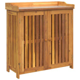 Garden Cabinet Natural 93 x 41.5 x 98cm Solid Acacia Wood 42001365