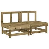 Garden Middle Sofas 2 pcs Impregnated Wood Pine 825407