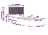 Bed Frame with Storage and Headboard Sonoma Oak Engineered Wood 3414159