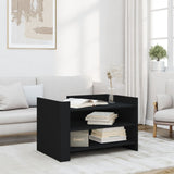 ZNTS Coffee Table Black 80x50x50 cm Engineered Wood 848340