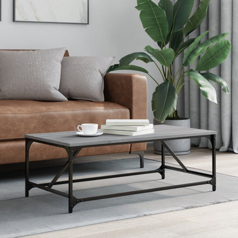 ZNTS Coffee Table Grey Sonoma 100x50x35 cm Engineered Wood 835332