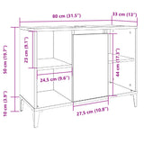 Sink Cabinet Old Wood 80x33x60 cm Engineered Wood 857135