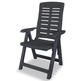Reclining Garden Chairs 6 pcs Plastic Anthracite 275072
