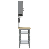 Work Bench Set 8 pcs Black and Grey Powder-Coated Steel 3321500