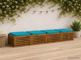 4-Piece Seat Cushions VUGHT 4 pcs 100% Polyester Turquoise 946294