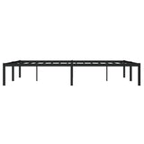 Metal Bed Frame without Mattress Black 140x190cm 373655