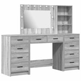 Dressing Table with Drawer 3 pcs Grey Sonoma Engineered Wood 3334214