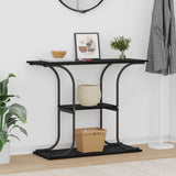 Console Table Black Oak 101 x 35 x 80.5 cm Engineered Wood 868469