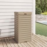 Outdoor Garbage Bin Light Brown 41x41x86 cm Polypropylene 364172