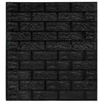 3D Wallpaper Bricks Self-adhesive 40 pcs Black 150726