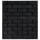 3D Wallpaper Bricks Self-adhesive 40 pcs Black 150726