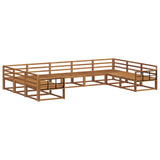 Outdoor Sofa Set 9 pcs Natural Solid Acacia Wood 3368177
