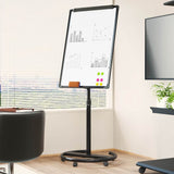 Magnetic Whiteboard Black and White 62 x 62.5 x 197 cm EPS 42019279