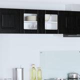 Wall Glass Cabinet LUCCA Black Oak 80 x 31 x 40 cm 884946