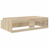 Storage Bed Frame Sonoma oak 100 x 200 cm Engineered wood 3335183