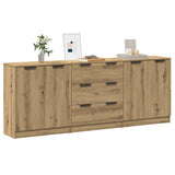 Sideboards 3 pcs Artisan Oak 60x30x70 cm Engineered Wood 3329226